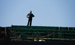 Worker on a ship in a shipyard in Gdansk, Poland on July 14, 2010 