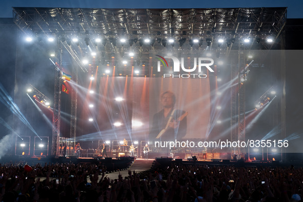Luciano Ligabue during the Italian singer Music Concert Luciano Ligabue - 30 Anni in un giorno on June 04, 2022 at the RCF Arena in Reggio E...