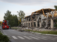 Significant damage to the freight rolling stock repair facility in the Darnytskyi district of Kyiv. Four Russian air missiles hit an infrast...