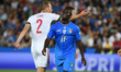 Italy's Wilfried Gnonto reacts during the football UEFA Nations League match Italy vs Hung...