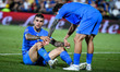 Disappointment of Italy's Gianluca Mancini after scoring an autogoal during the football U...