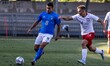 Tommaso Milanese of Italy U20, and Fryderyk Gerbowski of Poland U20 are seen in action dur...