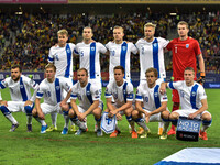 Finland national team at the begining of the UEFA Euro 2016 Qualifying Round - Group F game between  Romania national football team (ROU) vs...