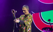 Brazilian singer Arnaldo Antunes sings on the Cupra stage, on the second day of the Nos Pr...