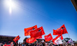 crowd, foule, fans flag, drapeau during the 2022 24 Hours of Le Mans, 3rd round of the 202...
