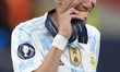Angel Di Maria (Paris Saint-Germain) of Argentina celebrates victory after the Finalissima...