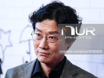 South Korean film director Hwang Dong-hyuk arrives at Netflix's 'Squid Game' Los Angeles FYSEE Special Event held at Raleigh Studios on June...