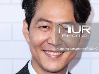 South Korean actor Lee Jung-jae arrives at Netflix's 'Squid Game' Los Angeles FYSEE Special Event held at Raleigh Studios on June 12, 2022 i...