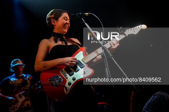 Snail Mail in concert at Santeria in Milano, Italy, on June 16 2022. Snail Mail is the American indie rock solo project of guitarist and sin...