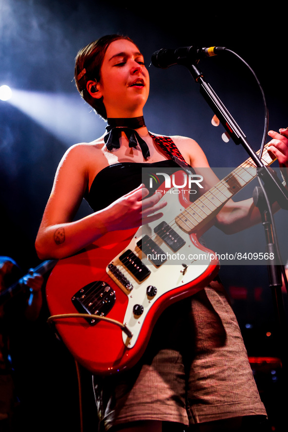 Snail Mail in concert at Santeria in Milano, Italy, on June 16 2022. Snail Mail is the American indie rock solo project of guitarist and sin...