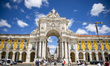 The Arch of Augusta Street (Rua Augusta) and the Commerce Square (Praca do Comercio) in Li...
