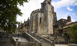 Entrance to the Church and Convent of Christ in Tomar, Portugal on June 21, 2022. Founded...