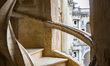 Detail of stairs in the cloister of Joao III in the Convent of Christ in Tomar, Portugal o...