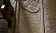 Gravestone in the Church of Santa Maria dos Olivais (Saint Mary of the Olives) in Tomar, P...