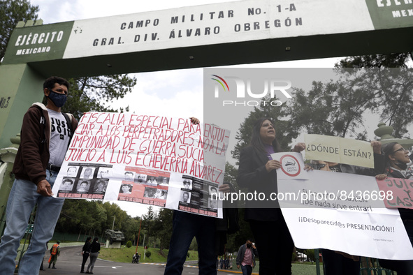 Elda Nevarez and Aicela Fernandez,  survivors of the  ''Dirty War''  break into Military Zone 1-A during the ceremony 'Access to Truth, the...