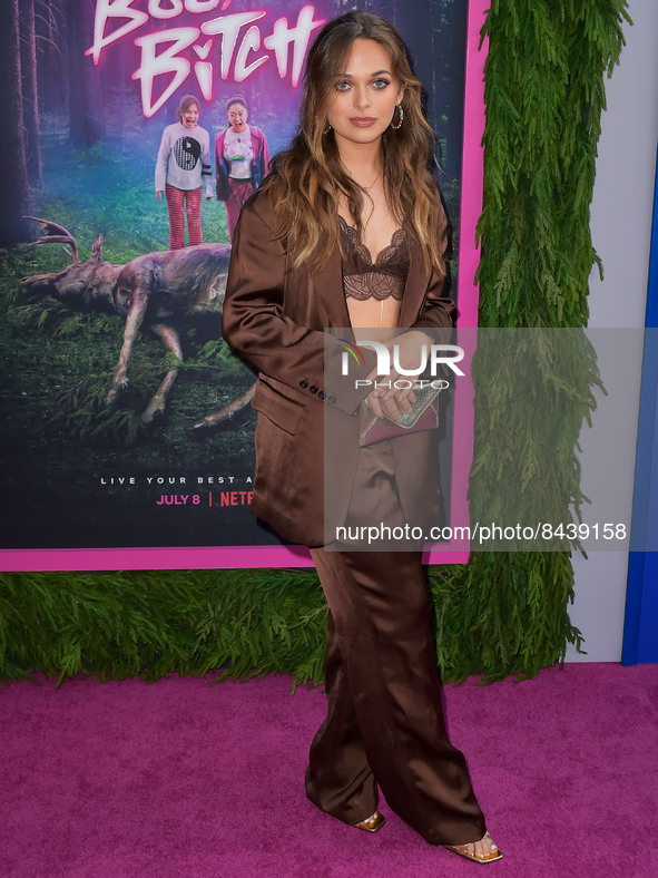 Alyssa Jirrels arrives at the Los Angeles Special Screening Of Netflix's 'Boo, Bitch' held at the Bay Theatre on June 22, 2022 in Pacific Pa...