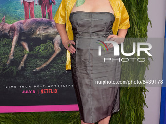 Erin Ehrlich arrives at the Los Angeles Special Screening Of Netflix's 'Boo, Bitch' held at the Bay Theatre on June 22, 2022 in Pacific Pali...