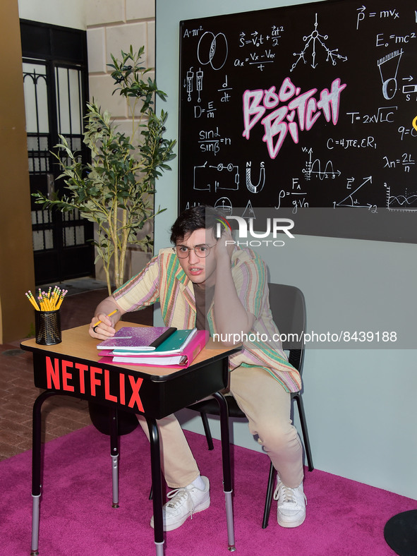 American actor Gianni DeCenzo arrives at the Los Angeles Special Screening Of Netflix's 'Boo, Bitch' held at the Bay Theatre on June 22, 202...