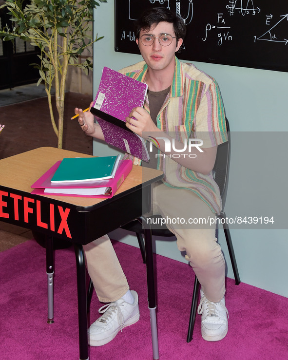 American actor Gianni DeCenzo arrives at the Los Angeles Special Screening Of Netflix's 'Boo, Bitch' held at the Bay Theatre on June 22, 202...