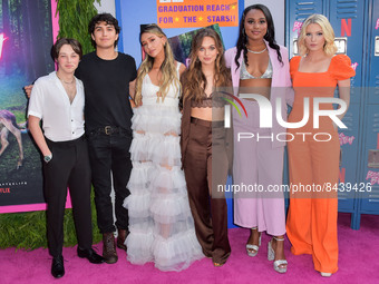 Reid Miller, Conor Husting, Jami Alix, Alyssa Jirrels, Brittany Bardwell and Madison Thompson arrive at the Los Angeles Special Screening Of...