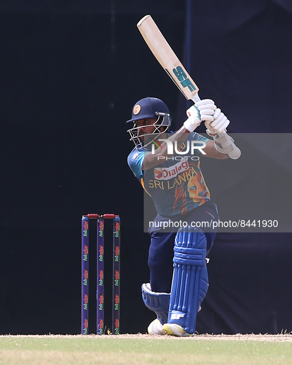Srilanka's Kusal Mendis plays a shot during the 5th One Day International match between Sri Lanka and Australia at R. Premadasa Stadium on J...