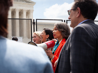 Congresswomen Sylvia Garcia (D-TX), Teresa Leger Fernandez (D-NM), and Brenda Lawrence (D-MI) are among a large number of Congresswomen at t...