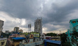 Heavy rain clouds are seen over Kolkata , India , on 25 June 2022 , as monsoon entered the...