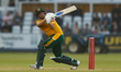Steven Mullaney of Notts Outlaws bats during the Vitality T20 Blast match between Durham C...
