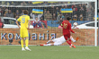 Goalkeeper Andriy Pyatov of Ukraine saves the gate after Cesc Fàbregas of Spain despatches...