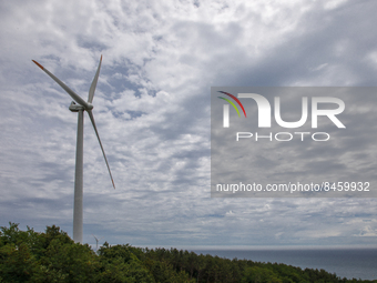 Wind plant operation for generator electricity production at Natural Energy Complex in Yeongdeok, South Korea. South Korea said Monday it wi...