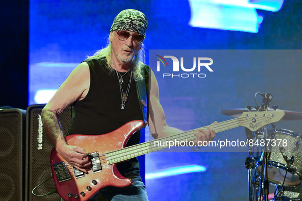 Roger Glover of Deep Purple, during The Woosh! Tour, 2th July, at Auditorium Parco della Musica, Rome, Italy 