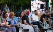 People are listening Alexis Tsipras during his speech about the program of SYRIZA for Hous...