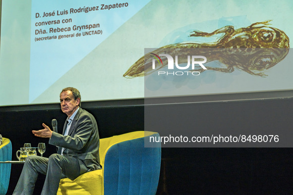 The former President of Spain, Jose Luis Rodriguez Zapatero, talks about the role of "Spain in the world in the face of the future" in the I...