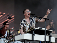 British band Jungle perform during the first day of the NOS Alive 2022 music festival in Lisbon, Portugal, on July 6, 2022. The NOS Alive mu...