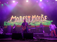 US band Modest Mouse perform during the first day of the NOS Alive 2022 music festival in Lisbon, Portugal, on July 6, 2022. The NOS Alive m...