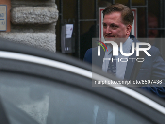 The U.S. Consul General in Krakow, Patrick T. Slowinski pictured leaving the US Consulate in Krakow.
On Friday, July 08, 2022, in Krakow, Po...