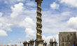The Pelourinho (column) in front of the Cathedral in Porto, Portugal on June 25, 2022. 