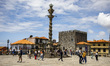 The Pelourinho (column) in front of the Cathedral in Porto, Portugal on June 25, 2022. 