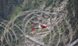 Helicopter ferries injured devotees after a cloud burst hit near the Amarnath pilgrimage s...