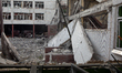 KHARKIV, UKRAINE - JULY 10, 2022 - A gymnasium lies in ruins after the shelling of Russian...