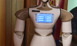 Kerala Police robot is displayed to the public during the Ente Keralam Expo in Thiruvanant...