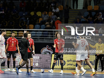 (90) Ali Zein of Egypt team during Semi -Final match between Egypt and Tunisia at Men’s handball African cup of nations on Hassan Mustafa Ha... by Ayman Aref/NurPhoto