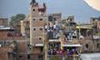 Nepalese devotees observing 2nd time Bhoto (bejeweled vest) Jatra festival at Jawalakhel,...