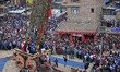 Officials of Guthi Sansthan displaying the bejeweled vest known as bhoto to the public fro...