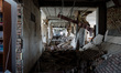 View inside of the destroyed Admiral Makarov National University of Shipbuilding, that was...