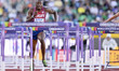 Grant Holloway of USA Gold medal competing on Men's 110 metres Hurdles during the Worl...