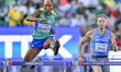 Alison Dos Santos of Brazil competing on Men's Semi-Final 400 metres Hurdles during th...