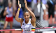 Nafissatou Thiam of Belgium competing on Women's High Jump - Heptathlon during the Wor...