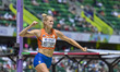 Anouk Vetter of The Netherlands competing on Women's High Jump - Heptathlon during the...