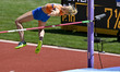 Anouk Vetter of The Netherlands competing on Women's High Jump - Heptathlon during the...